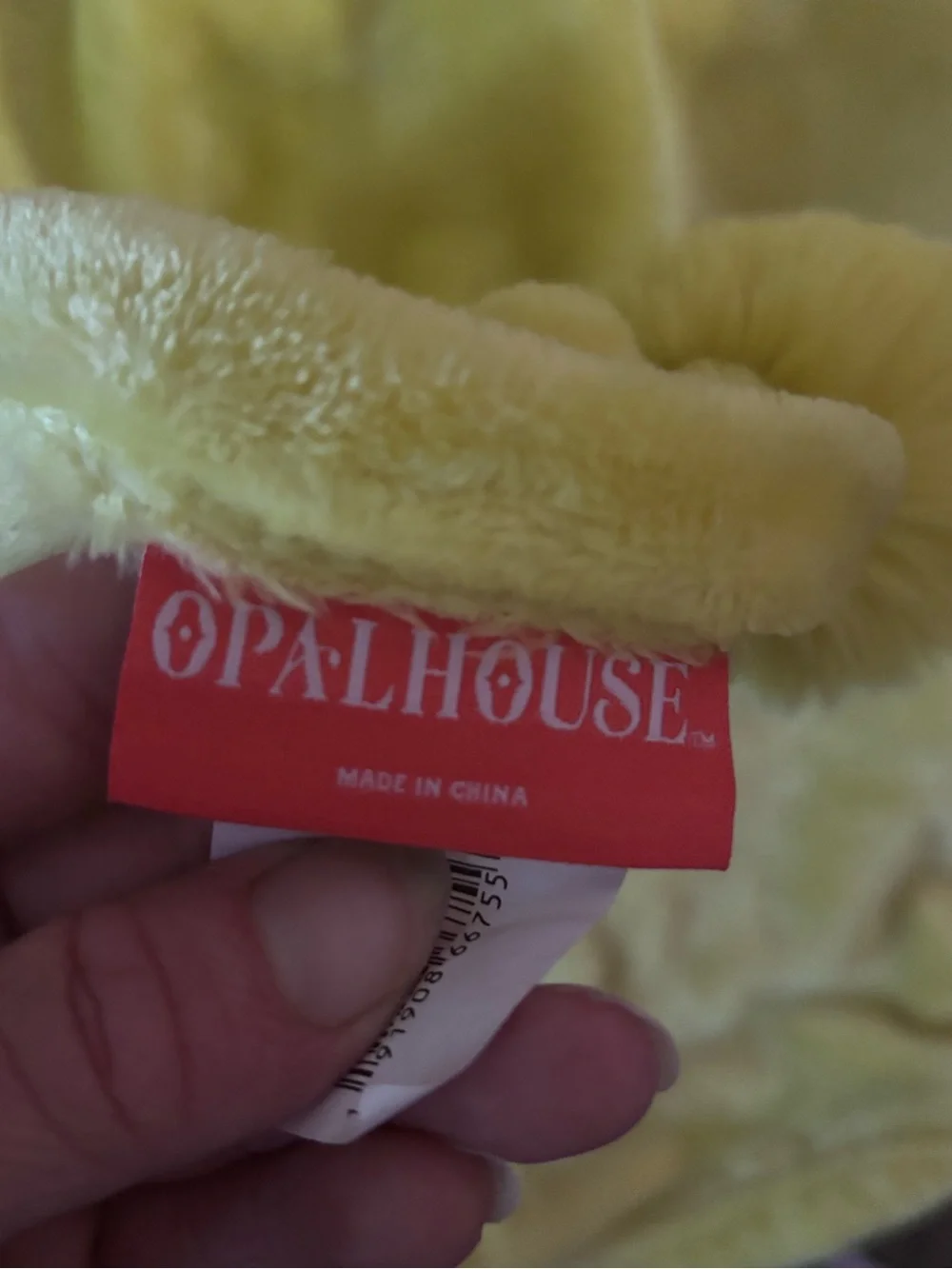 Opalhouse Plush Throw in Pale Yellow